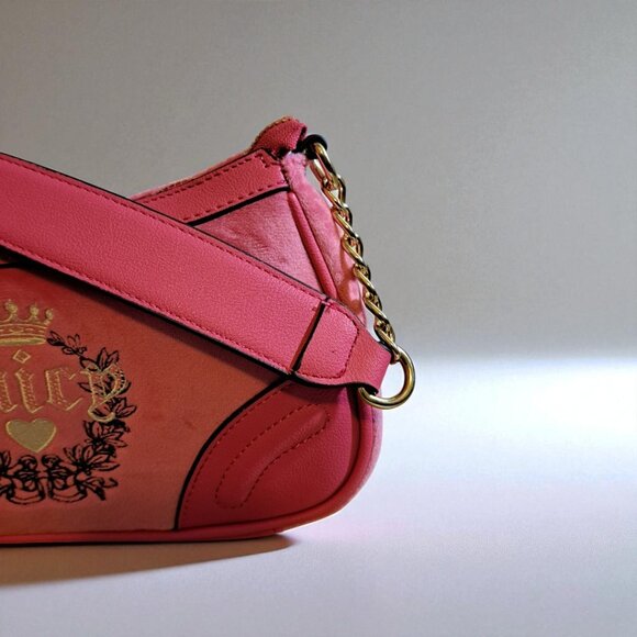Juicy Couture Free Love Heritage Shoulder Bag Hot Pink NWT - Picture 6 of 12
